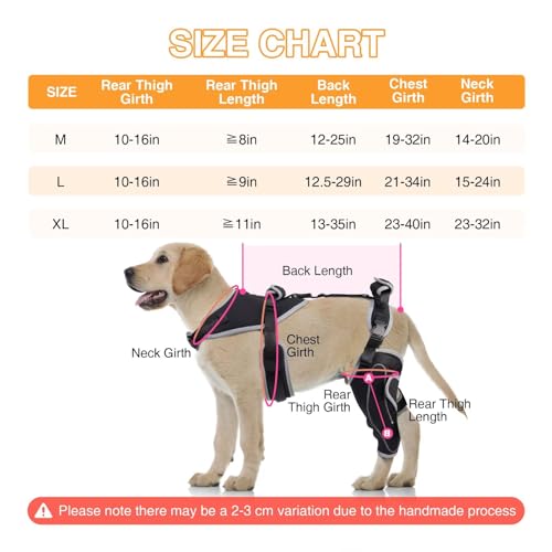 Image of Adjustable Support Dog ACL Brace Hind Leg-Left Leg-Upgraded-XL Size