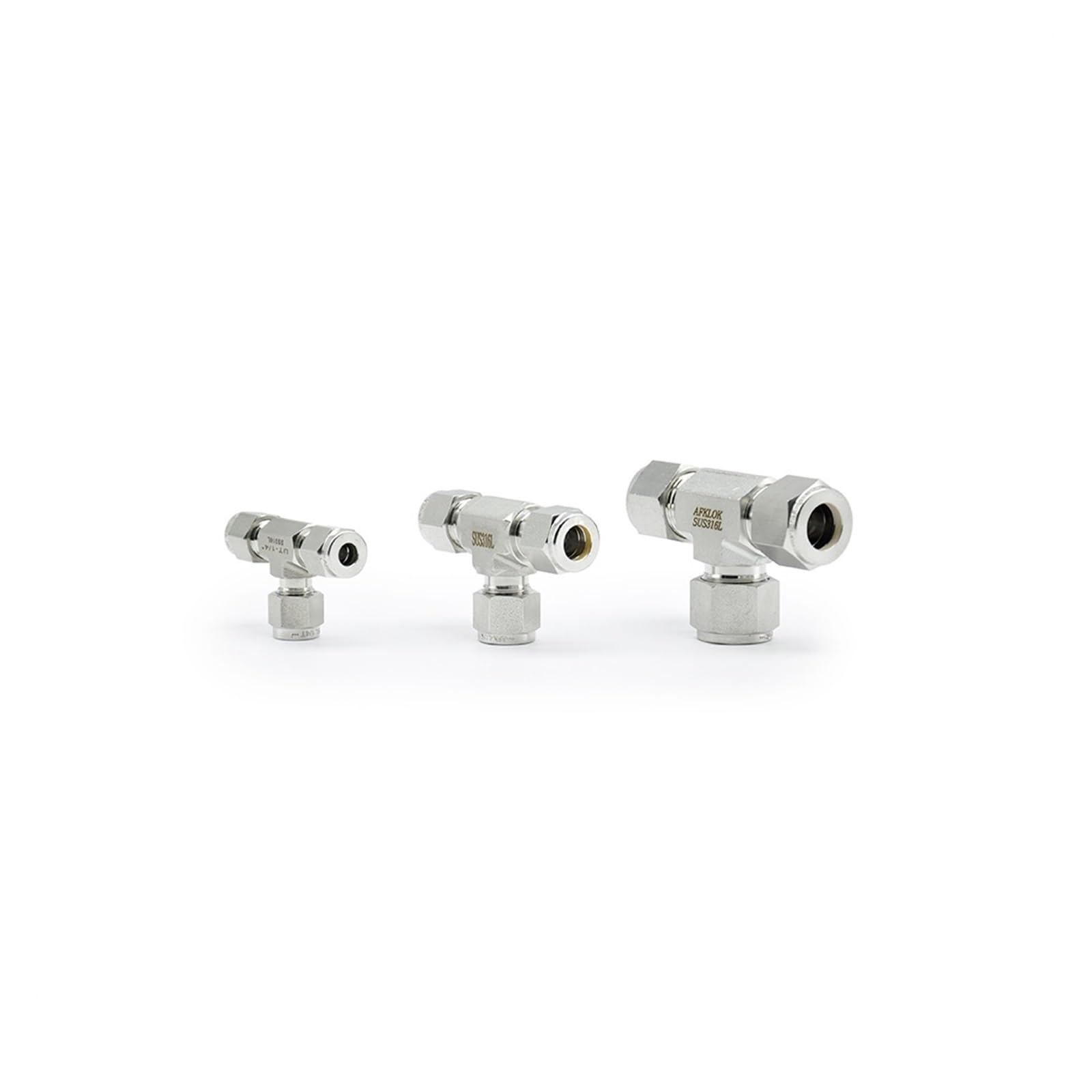 1pc Union Tees 6mm 8mm 10mm 12mm 14mm Stainless Steel SS316 Union tee Double Ferrule Fitting Metric Tube Fittings(6mm) Brass Hose