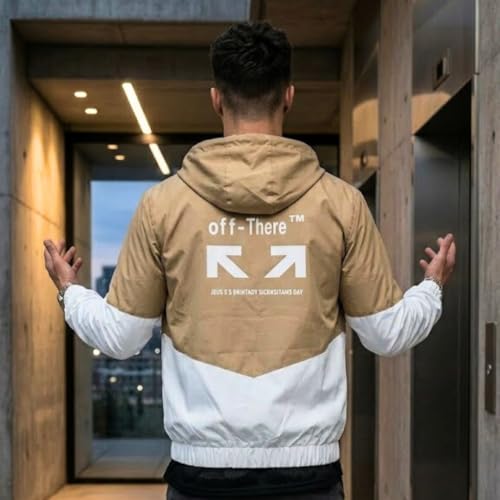 Image of Wind Cheater For Men | Winter Jacket For Men Back Print | Light Weight Men Jacket (Pack Of 1)
