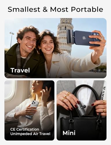 Image of 6800mAh Mini Portable Charger USB C Power Bank Travel Essentials for iPhone 17 Pro Max 22.5W Fast Charging[USB-C Only, Flight-Safe], LISEN for iPhone 17 Pro Max 16 15, Samsung S26 S25 Ultra,iPad, Grey | mini power bank mini portable charger usbc