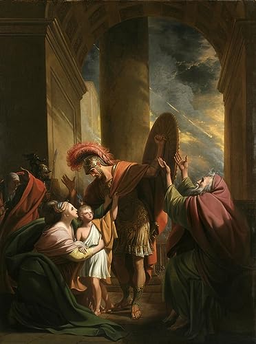 Affiche Énée et Créuse Benjamin West, peinture classique sur toile haut de gamme 60x90