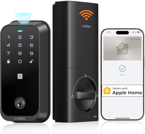 Smart Door Lock, Apple Home Key, No Hub Needed, Fingerprint Keyle...