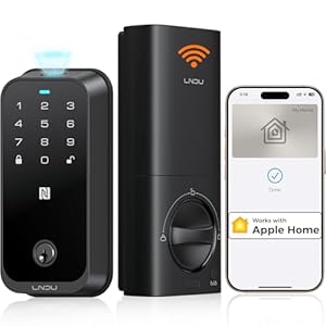 Smart Door Lock, Apple Home Key, No Hub Needed, Fingerprint...