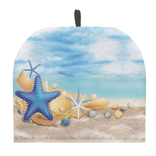 Youngerbaby Blue Sky Starfish Tea Pot Cozies Stain Resistant Insulated Teapot Dust Cover Heat Resistant Tea Cosy with Extra Thick Wadding for Home Kitchen Tea Party Decorations