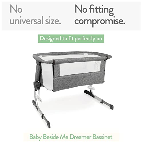 Joey + Joan Bassinet Fitted Sheets 33x20 for Baby Beside Dreamer Bassinet & Bedside Sleeper – Buttery Soft 100% Cotton – Light + Dark Grey – 2 Pack by Joey + Joan - Used condition - Image 2