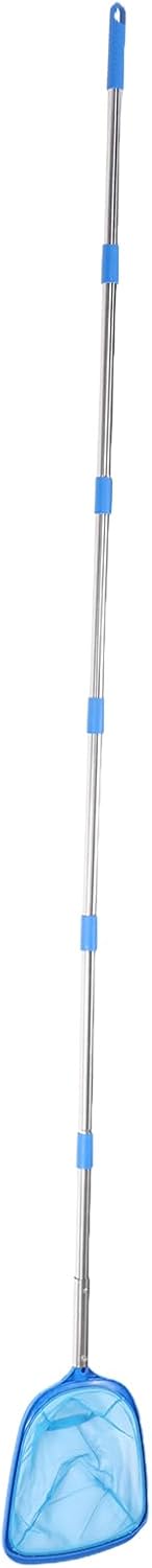 Pool Brush Set with 10 Inch Detachable Head & Fine Mesh Skimmer Net, 252CM Aluminum Extension Pole for Above Ground & Inground Pool Maintenance