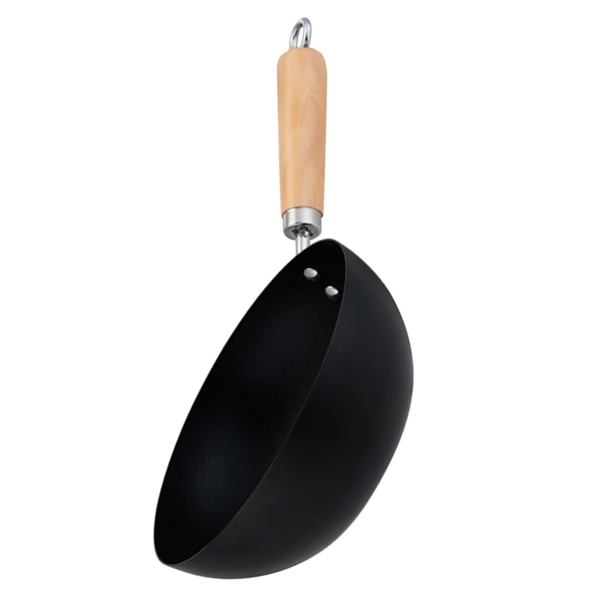SUPVOX Padella Antiaderente in Acciaio Inox Piccola per Cucinare Uova e Bistecche con Fondo Tondo per Distribuzione Uniforme del Calore Facile da Pulire