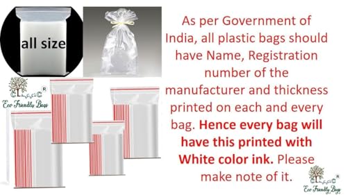 Image of CLassiC Eco Friendly Bags Crystal Clear Protective Polypropylene (PP) Multipurpose Packing and Storage Bags Plastic PP 90 Gauge (6X8 In, 1000 Grams)