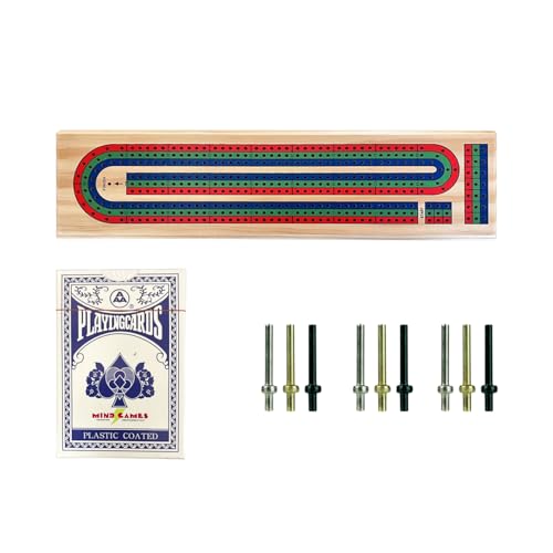 Juego de mesa Cribbage de madera con almacenamiento