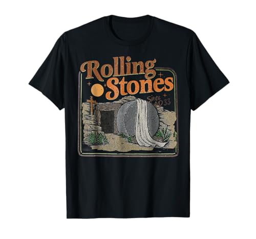 The Stone was Rolled Away He is Alive Retro Christian Easter T-Shirt