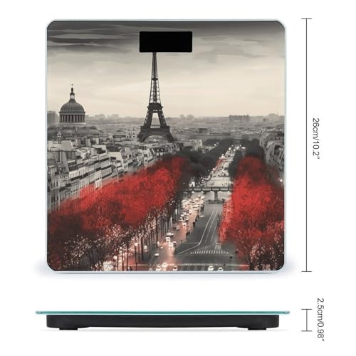 Báscula digital de baño de vidrio templado 26x26 cm miniatura 2
