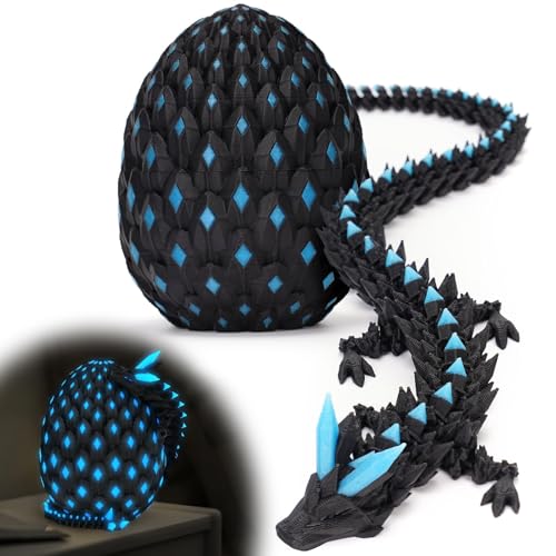 3D Printed Dragon Egg with Articulated Dragon Inside Mystery Dragons Egg Easter Basket Stuffers and Surprise Easter Eggs
