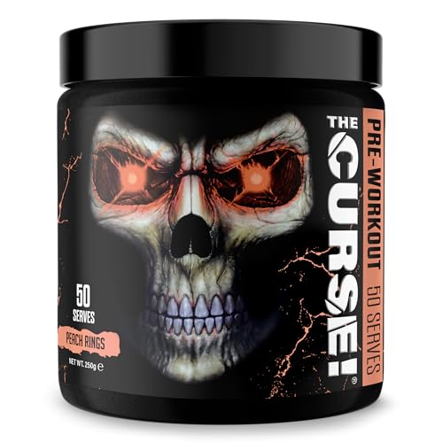JNX Sports The Curse! Pre-Workout Powder Peach Rings 250g | Energy Focus & Endurance Booster | Beta-Alanine Creatine L-Citrulline Caffeine