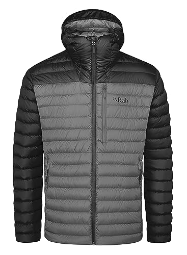 Image of Rab Men's Microlight Alpine 700-Fill Down Hooded Puffer Jacket for Hiking & Skiing