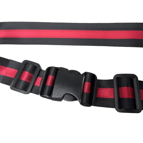 Image of MAGARROW 65 inch 1.5 inch Utility Straps with Buckle Adjustable, 4-Pack (RED /Black (4-PCS))