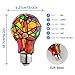 Stained Glass Light Bulb, Stain Tinted Glass Light Bulbs Indoor, 4W 120V, E26 Rainbow Painted Mosaic Bulb, Multi Colored Colorful Bulbs Indoor, Fun Romantic Unique Decorative Lighting for Lamp