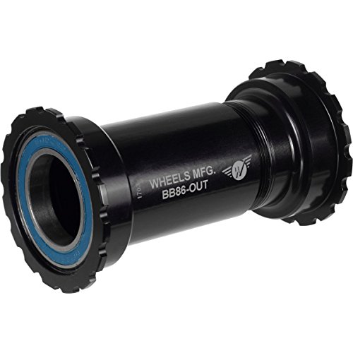 Wheels Manufacturing BB86 Bottom Bracket Threaded Together for Shimano Alloy Black Bike Pack Accessories (210565)