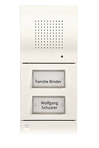 DoorLine Classic Weiß Türsprechanlage, Klingel, Türöffner anschließbar, Haustelefon und Handy als Gegensprechanlage, Anschluss a/b 2-Draht