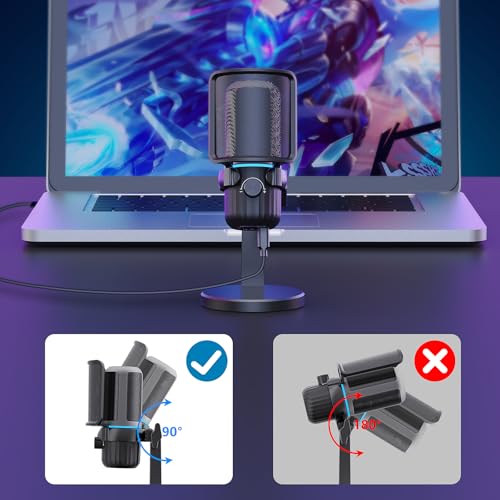 CMOCIIY USB Condenser Gaming Mic, PC Computer Microphone for Streaming - image 6
