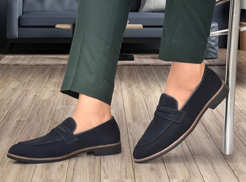 Image of Ariwa Casual Loafers Shoes for Men (Tassel) (Blue, 6)