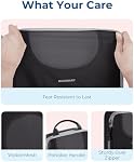 BAGSMART Compression Packing Cubes, 6 Set Packing Cubes for Suitcases, Lightweight Suitcases Organizers Bag Set & Compression Travel Cubes, Travel Essentials Packing Organizers Black