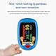 Pulsoximeter Fingeroximeter，Pulsoximeter für Kinder mit TFT-Display – Tragbarer Fingerclip-SpO2-Monitor zur Messung von Blutsauerstoff & Herzfrequenz | Schnelle Ergebnisse in 3-5 Sekunden (blau)