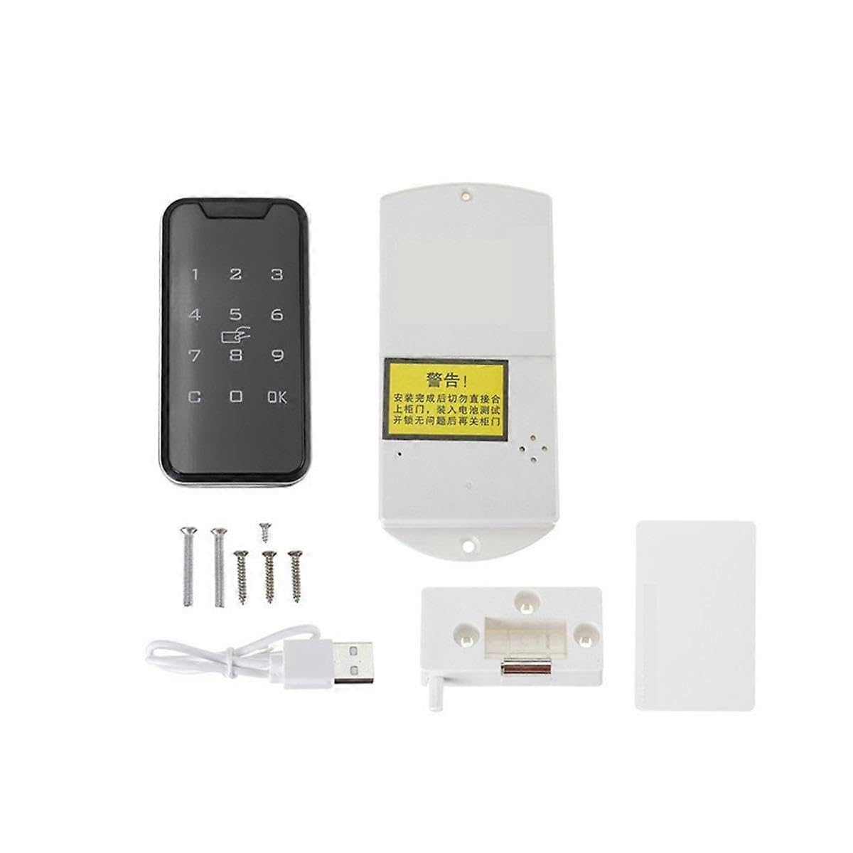 Joyhappst Image Color Electronic Cabinet Lock, Smart Digital Id Password Keyless Lock Touch Keypad Electronic Wardrobe Fi
