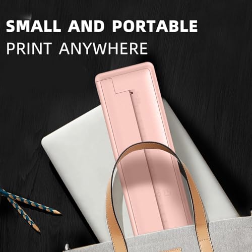 Image of A4 Portable Printer with Inkless Thermal Printing Technology, 200dpi Resolution, 1000mAh Rechargeable Battery for iOS and Android, Mini Thermal Printer