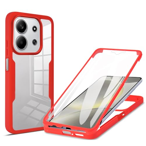 TRIPLE RIVER�EFor Redmi 15C 4G �P�[�X �N���A �w�ʓ��� �t���x�[���x�[�� ���ʑO��ی� �t���P�[�X ���������� ������ For ���� �V���I�~ ���b�h�~�[(���b�h)