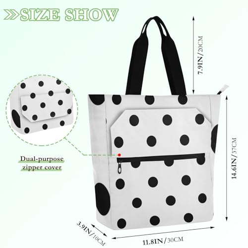Bolsa de mano resistente para libros y playa con cremallera para mujer y hombre 4