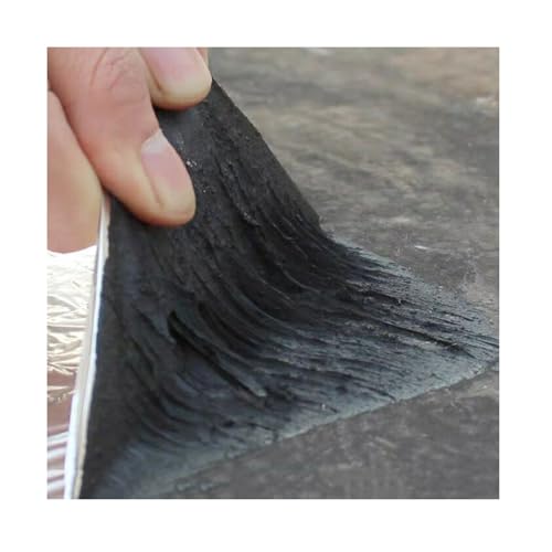 Cinta flexible de reparación de techos de asfalto, película gruesa de polietileno para fugas, grietas y huecos en el alféizar de la ventana (1,2 mm de grosor, 0,5 m x 10 m)