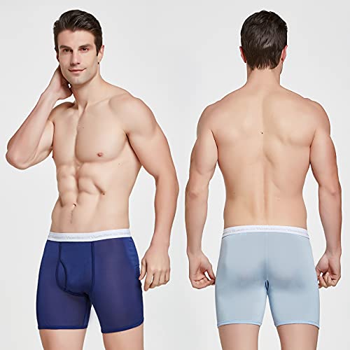 Viamulion Men’s 100% Silk Knitted Underwear Stretch Boxer Briefs4