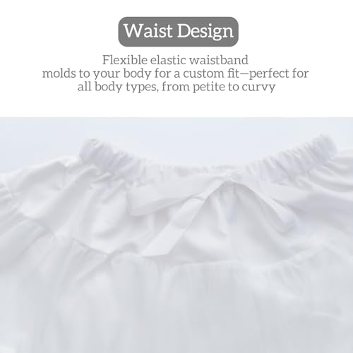 Women Petticoat Skirts Tulle Under Dress Crinoline Puffy Elastic Waist Boneless Underskirt3