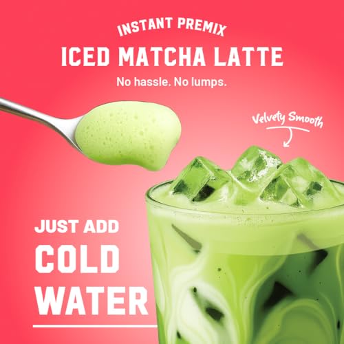 Image of Sleepy Owl Strawberry Iced Matcha Latte Premix Powder, Premium Japanese Matcha Green Tea Powder, Instant Premix Easy to Make Anywhere, Calm Energy & Focus, Natural Antioxidants, 3 Sachets