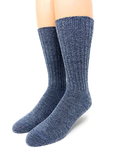 Image of WARRIOR ALPACA SOCKS - Ribbed Casual Everyday Alpaca Wool Crew Socks For Men And Women