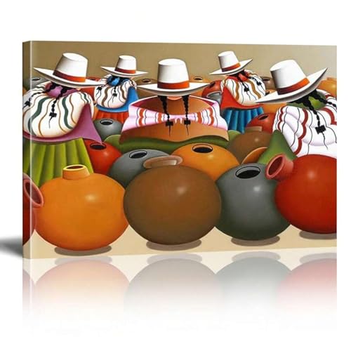 Affiche sur toile paysanne rétro art mural haut de gamme salon 40 x 60 cm