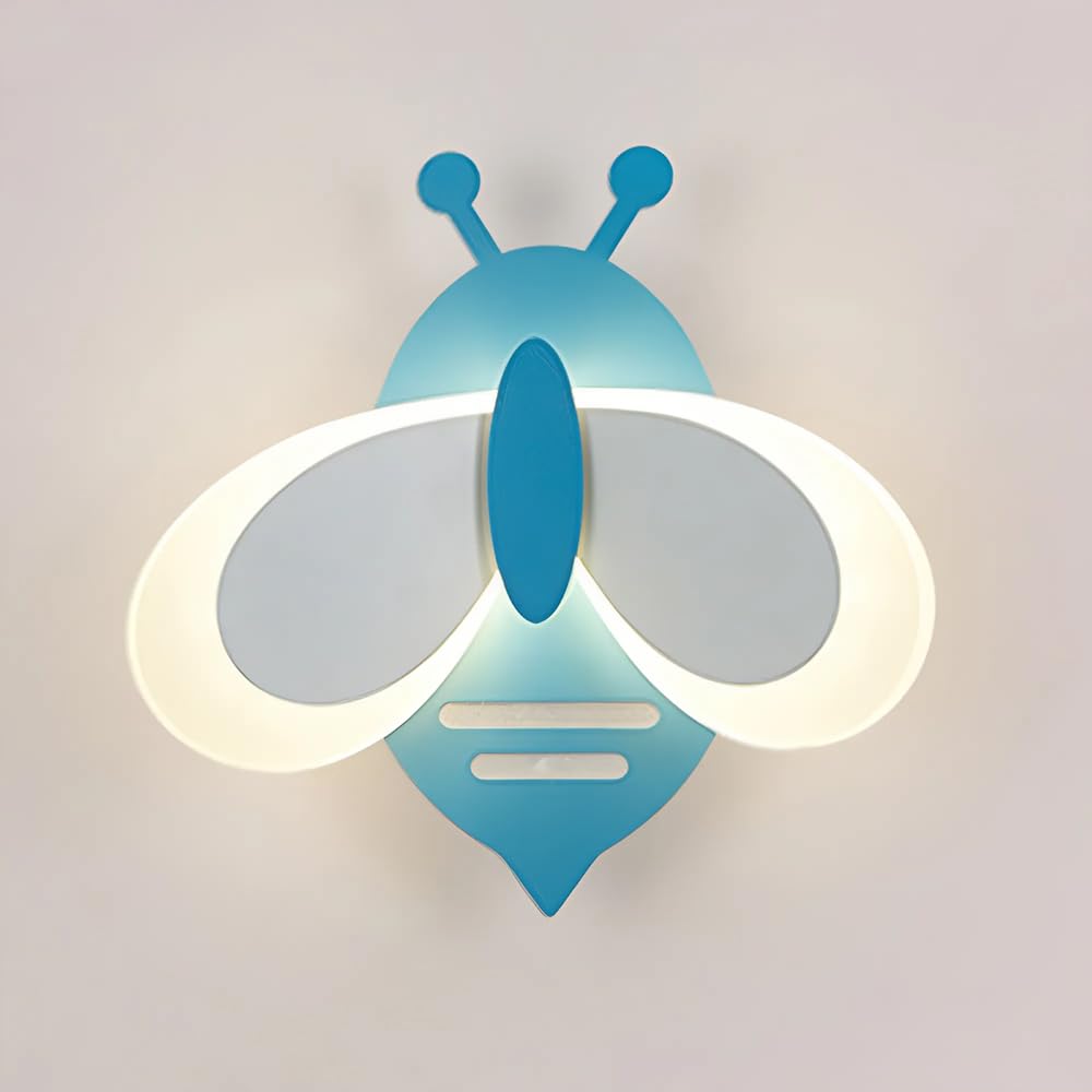 Kinkiet ścienny LED 8W do wnętrz, kinkiety akrylowe Creative Bee Oświetlenie ścienne, wystrój pokoju dziecięcego Lampka nocna Lampka ścienna 3 Regulowana temperatura barwowa Kinkiet do sypialni