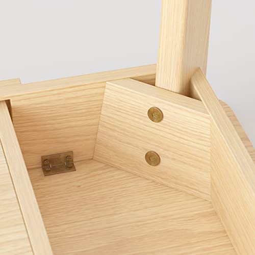 Aiegle Wood Computer Desk Writing Table With 2 Drawers, 39 Inch Home Office Workstation, Natural Color (39.4" L X 21.7" W X 29.5" H) #TOP6