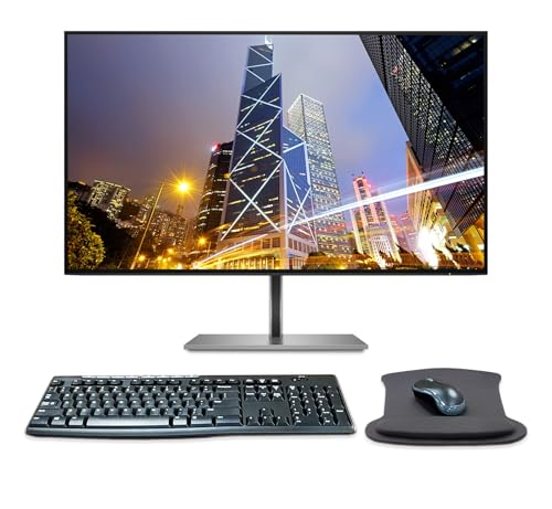 Image of HP Z27u G3 27 Inch 2560 x 1440 QHD IPS LED-Backlit LCD Monitor Bundle with Blue Light Filter, HDMI, DisplayPort, USB Type-C, Gel Mouse Pad, and MK270 Wireless Keyboard and Mouse Combo