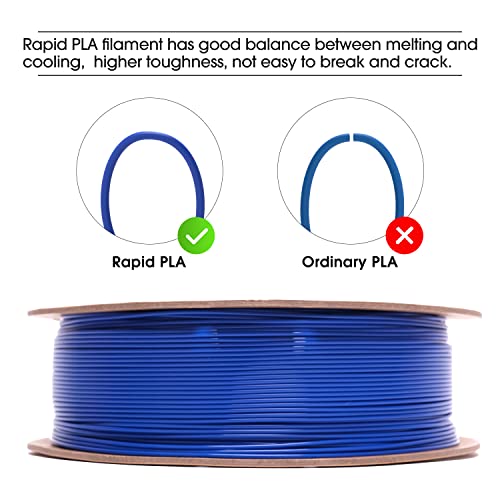 Image of eSUN High Speed PLA Filament 1.75mm, Speedy PLA 3D Printer Filament for Fast Printing, Dimensional Accuracy + /- 0.03mm, 1KG Spool (2.2 LBS) 3D Printing Filament for 3D Printers,Blue