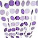 Purple Lavender Paper Garland Circle Dots Party Garland Streamer Backdrop Hanging Decorations, 2.5