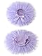 Baby Kleinkind Mädchen Tutu Rock Prinzessin Rock Mini Tiered Super Soft Tüllrock 6-12 Monate Elastische Taille Ballett Tanzrock mit Windelüberzug + Stirnband, Violett M