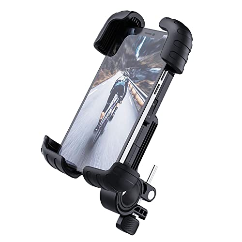 Marca Amazon – Yeliot – Soporte de teléfono móvil para Bicicleta 360 ° Ajustable Soporte Universal para teléfono móvil de 4,7 – 6,8 Pulgadas