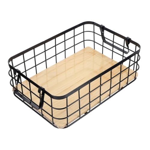 GLEAVI Cesta De Alambre De Metal Para Almacenamiento De Frutas Organizador De Escritorio Cesta De Alambre De Metal Cocina
