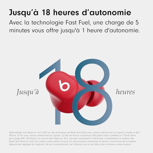Beats Solo Buds – Écouteurs Bluetooth sans Fil | 18 Heures d'autonomie | Compatibilité Apple et Android | Microphone intégré – - vue 6