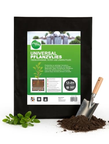 Pflanzwerk® Pflanzkübel UNIVERSAL Unkrautvlies + Drainagevlies 120x200cm 80g/m² *Frostbeständig* *UV-Schutz* *Qualitätsware*