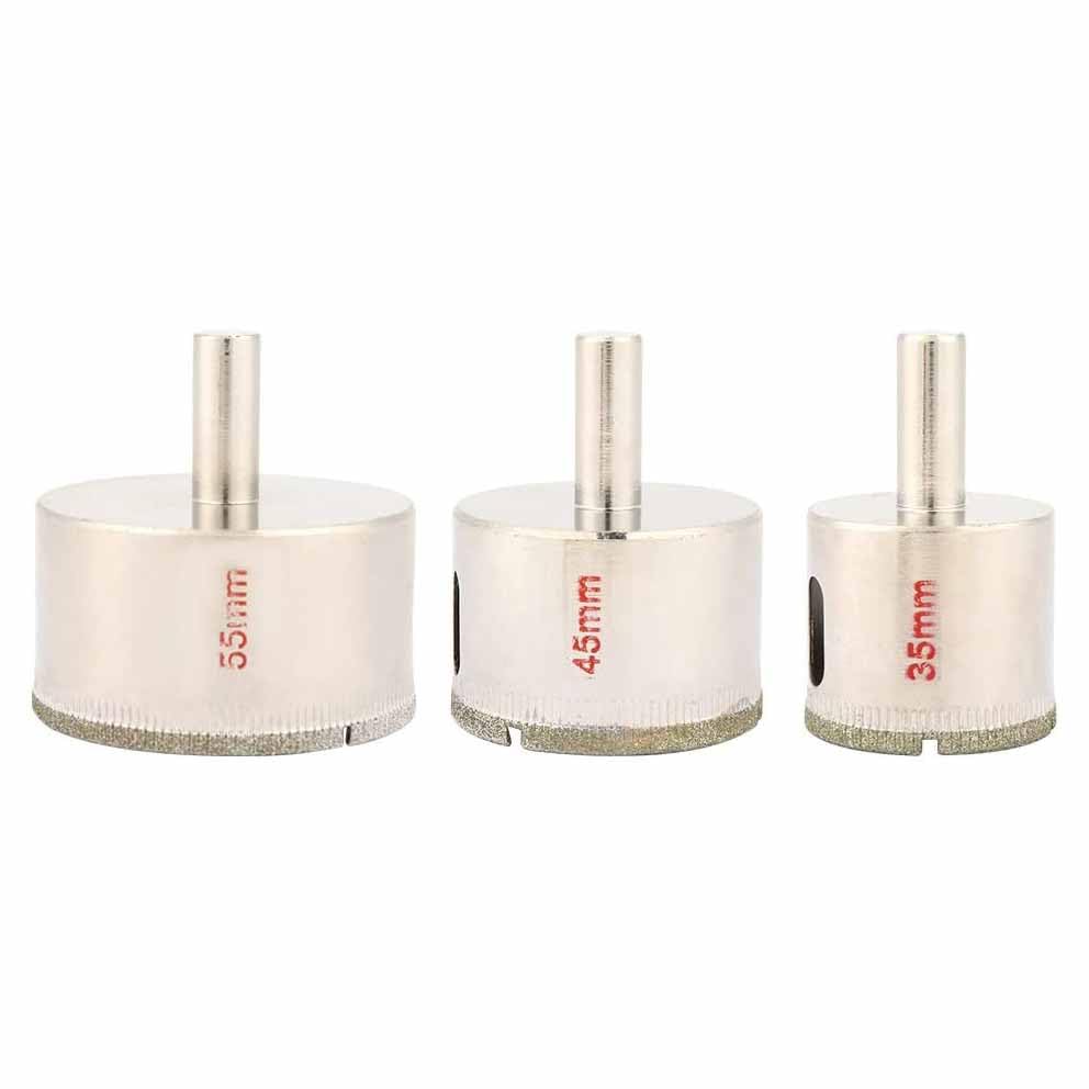 UPTODATETOOLS 3 Pcs Hole Saw Set Diamond Hole Saw Kit 35mm/45mm/55mm Hole Drill Bit for Porcelain Marble Glass Granite Tile (B0D8BHYQFV) Amazon Price History, Amazon Price Tracker
