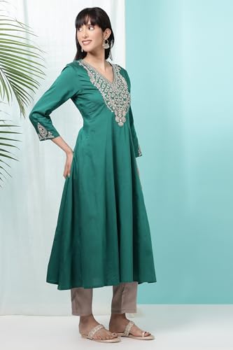 Image of W for Woman Zari Embroidered Anarkali Kurta