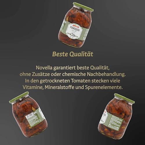 Novella POMODORONE - Italienische halb-getrocknete Tomaten in Sonnenblumenöl - 950g - eingelegt – Bild 6