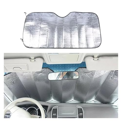 Parasol para coche de 140x70 cm con cortina protectora plegable 5